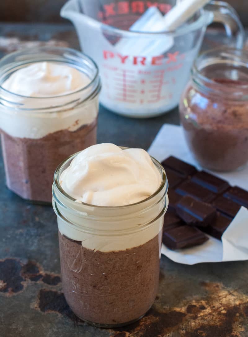2 ingredient chocolate mousse with coconut sugar whipped cream 1