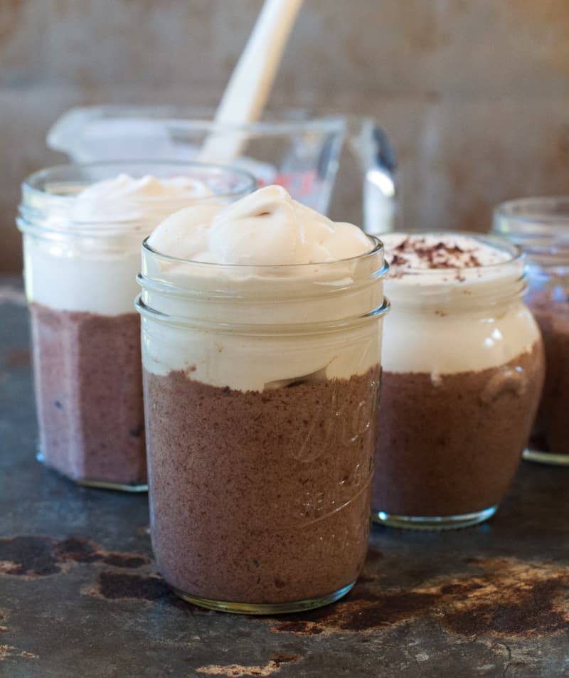 2 ingredient chocolate mousse with coconut sugar whipped cream 2