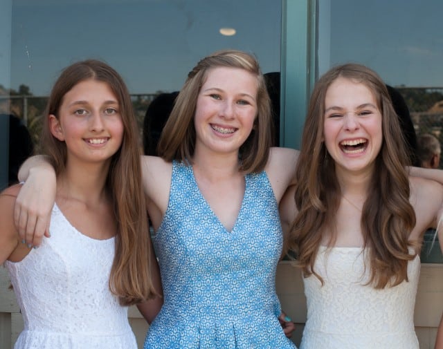 3 Happy teenage girls