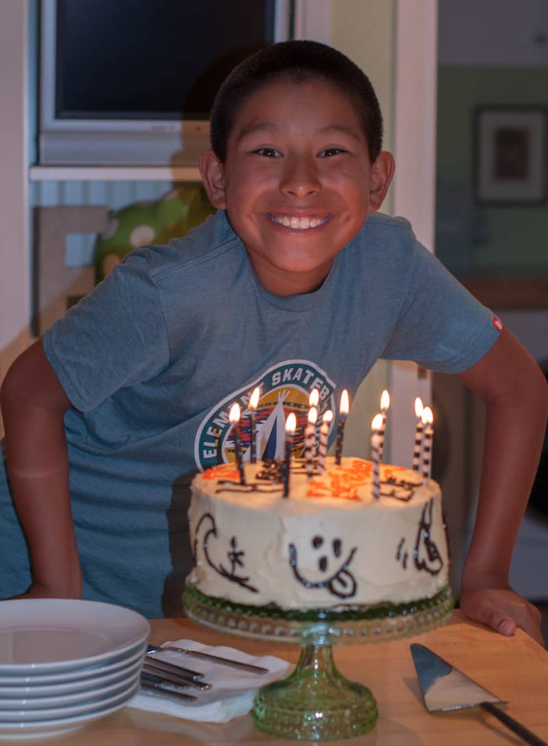 Eli turns 11 with birthday cake