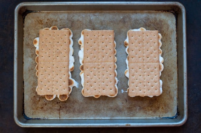 adding the top graham crackers