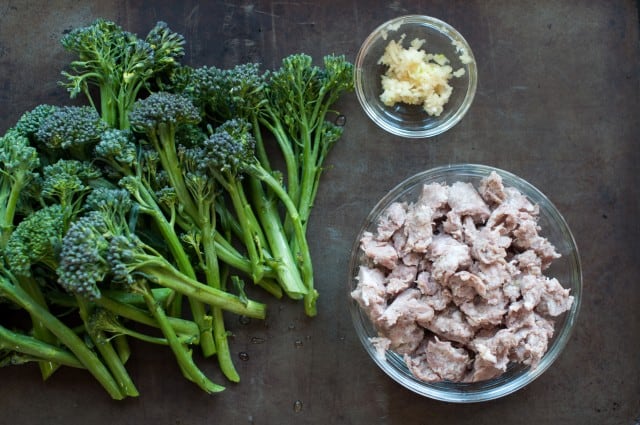 Broccoli, garlic and sausage