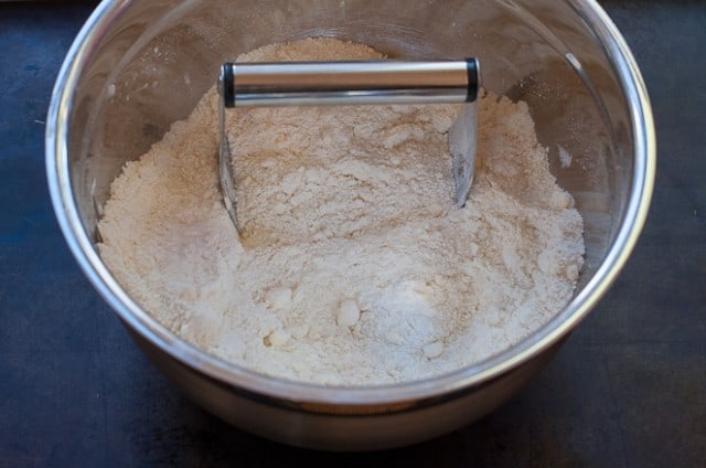 cutting butter into flour