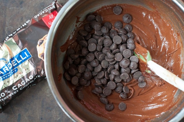 chocolate chips in mixture