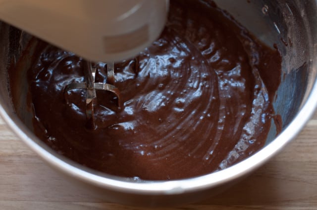 Chocolate cupcake batter