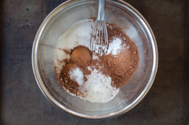 Chocolate cupcake dry ingredients