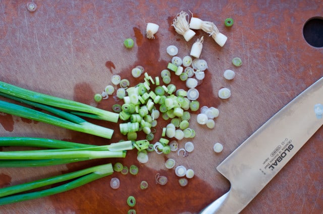 Sliced green onions