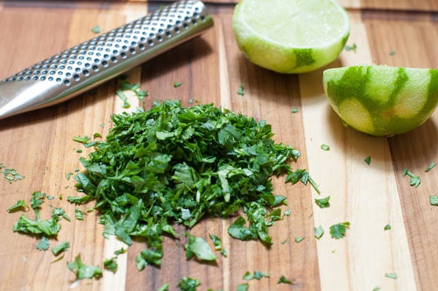 Cilantro and lime