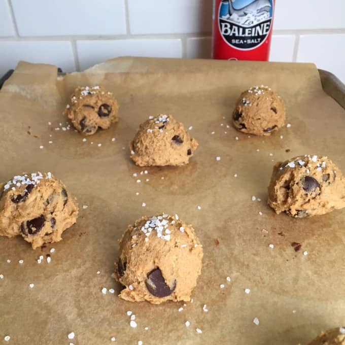 cookie dough balls with sea salt