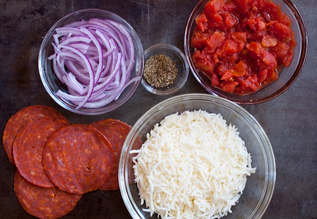 Deep dish pizza toppings