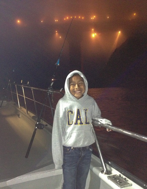 Eli fishing in the dark