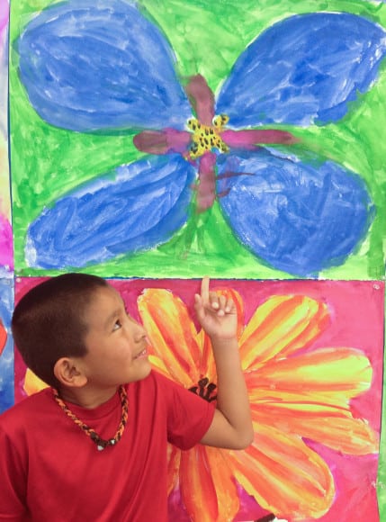 Eli with flower painting