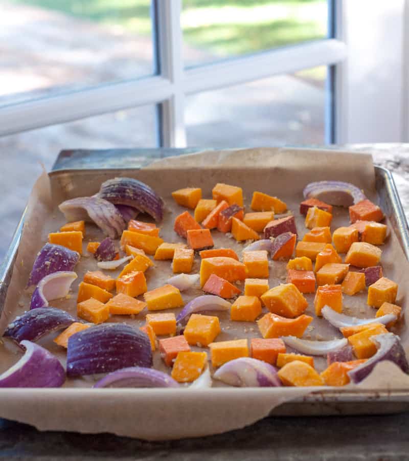 Fall roasted vegetables before they go into the oven