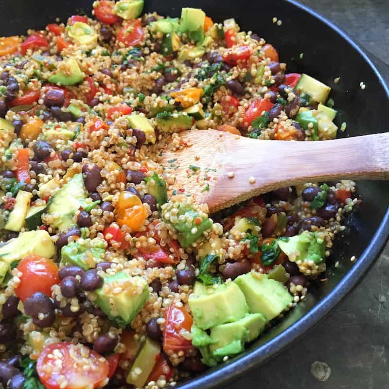 Finished Mexican quinoa