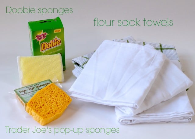 Flour sack towels and sponges