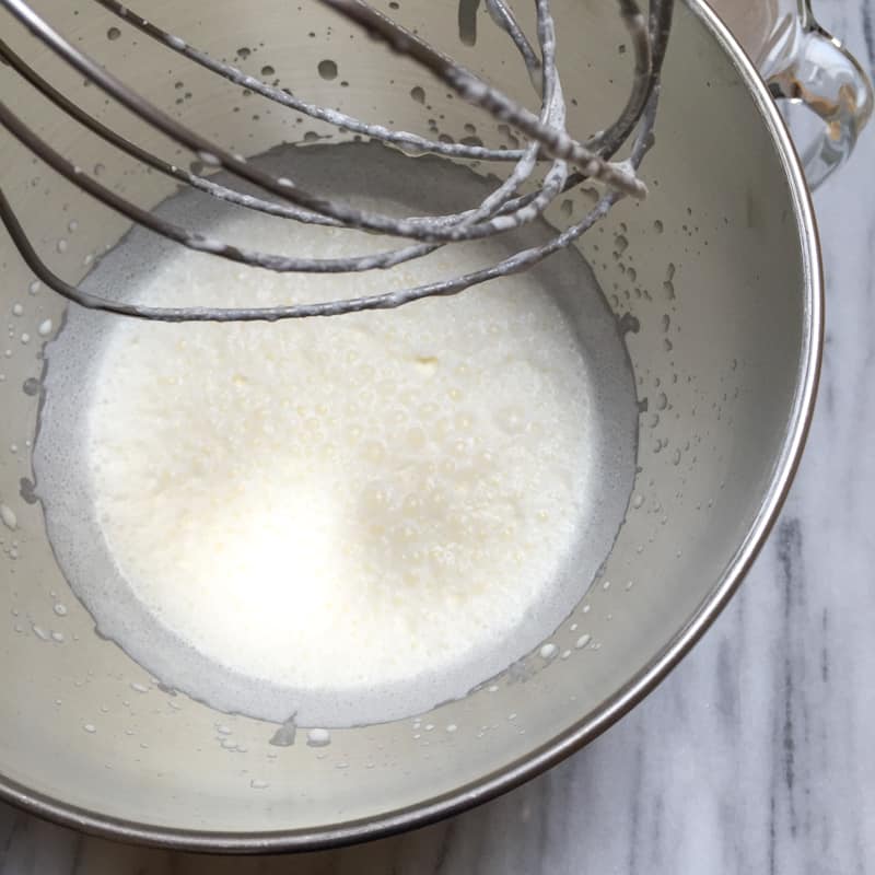 frothy heavy whipping cream
