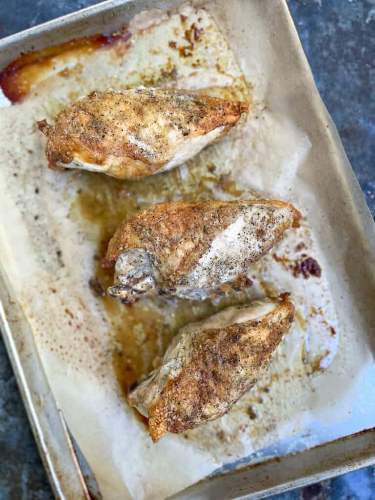 How to roast chicken breasts.