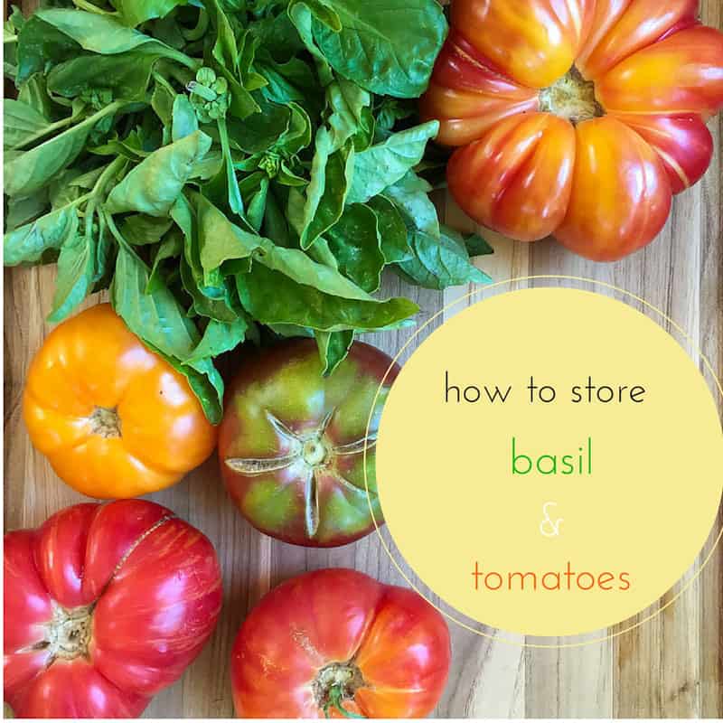 How to store basil and tomatoes