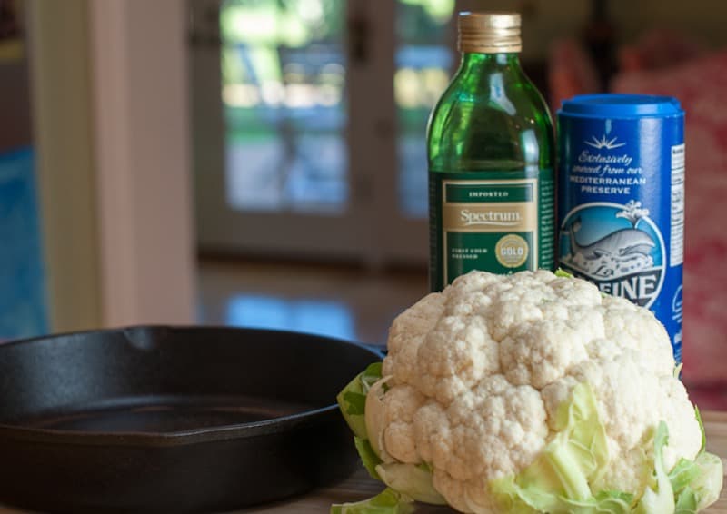 Ingredients for 5 minute roasted cauliflower