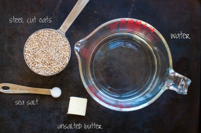 Ingredients for overnight steel cut oats