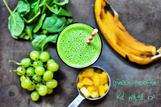 Kid approved spinach smoothie
