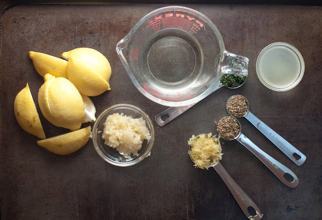 ingredients for baked lemon chicken