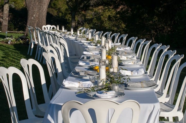 Beautiful outdoor table set for event