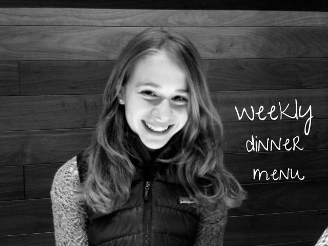 Marin Mama's weekly dinner menu - March 10th