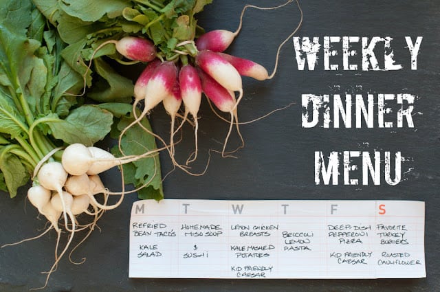 Marin Mama's weekly dinner menu - November 4th