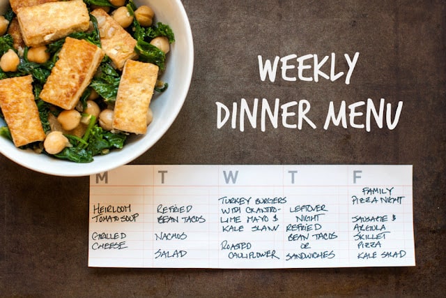 Marin Mama's weekly diner menu - September 9th