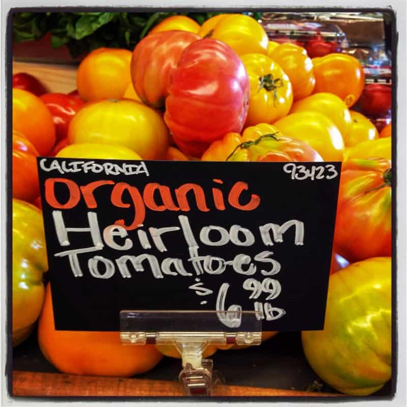 Organic heirloom tomatoes
