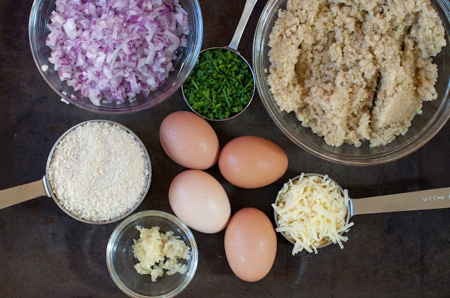 Ingredients for quinoa patties