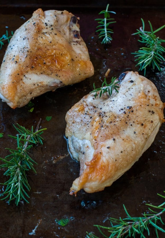 Roast chicken breasts