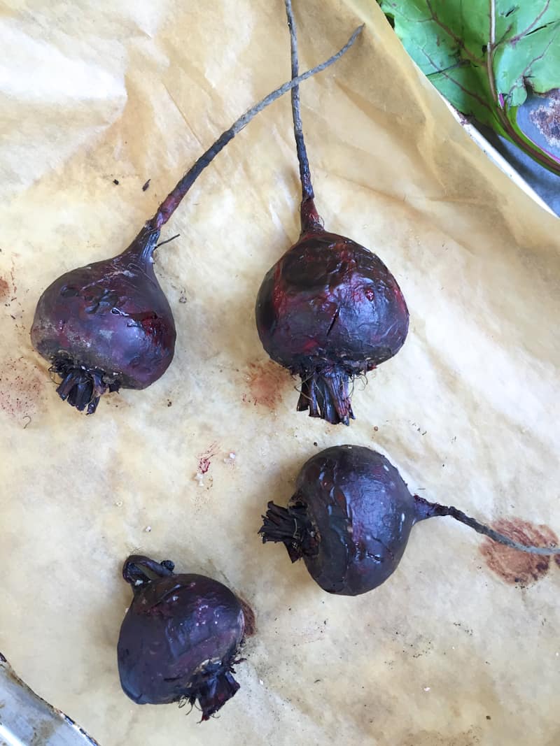 roasted beets with skin on