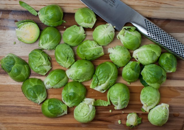 Trimmed brussel sprouts