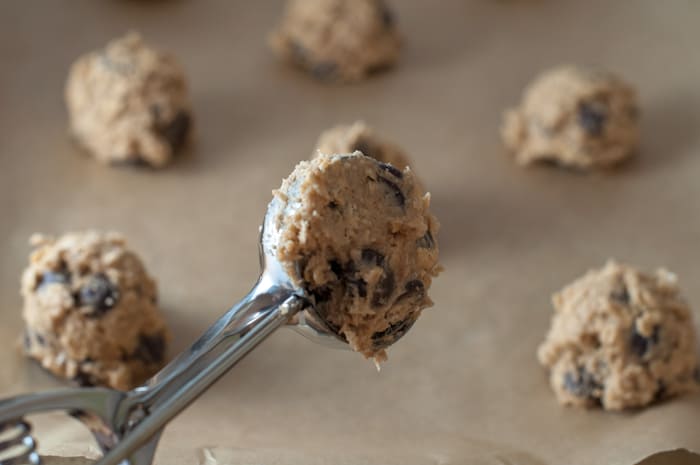 Using a cookie scoop