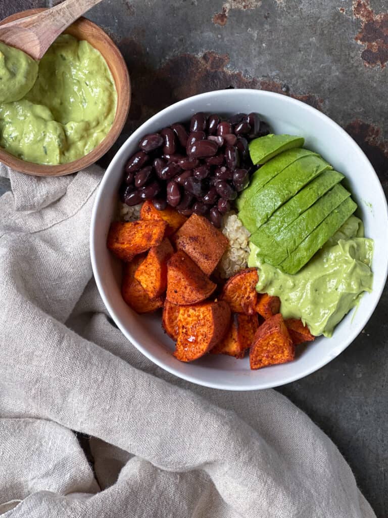 Vegan mexican quinoa bowl