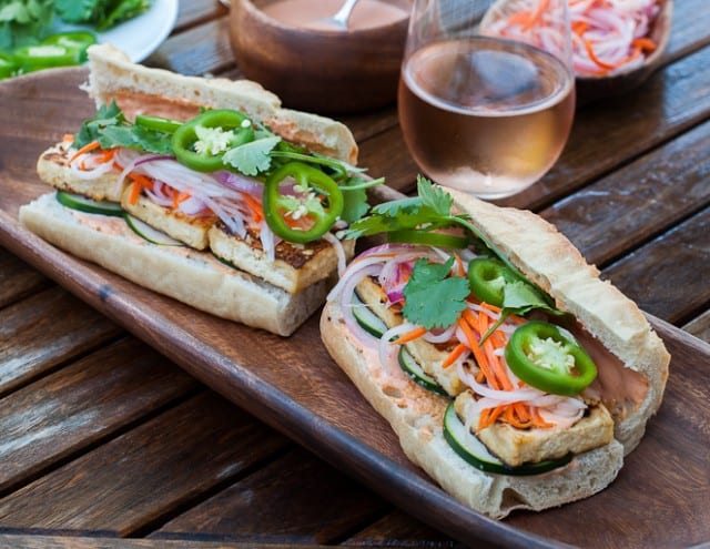Vegetarian Banh Mi Sandwich With Sriracha Mayonnaise - Marin Mama Cooks