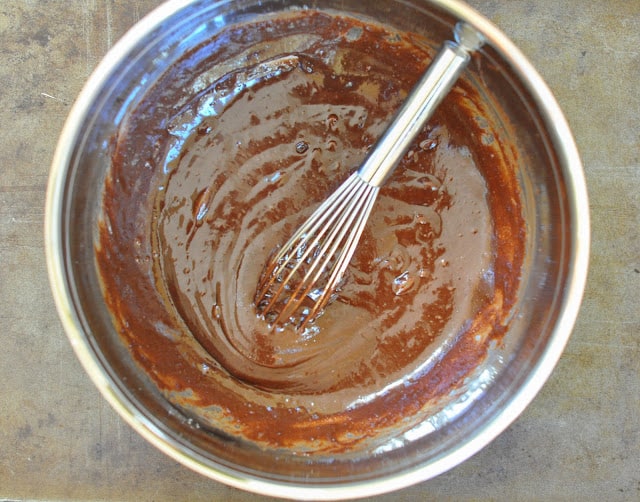 Whisk chocolate until smooth