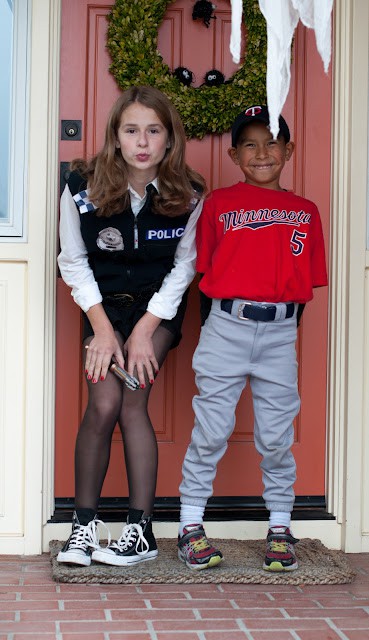 Zoe and Eli dressed up for halloween